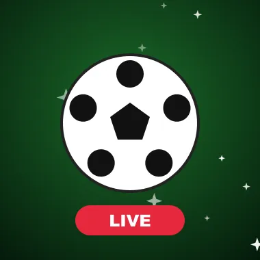 Live betting tile with a football and a LIVE badge